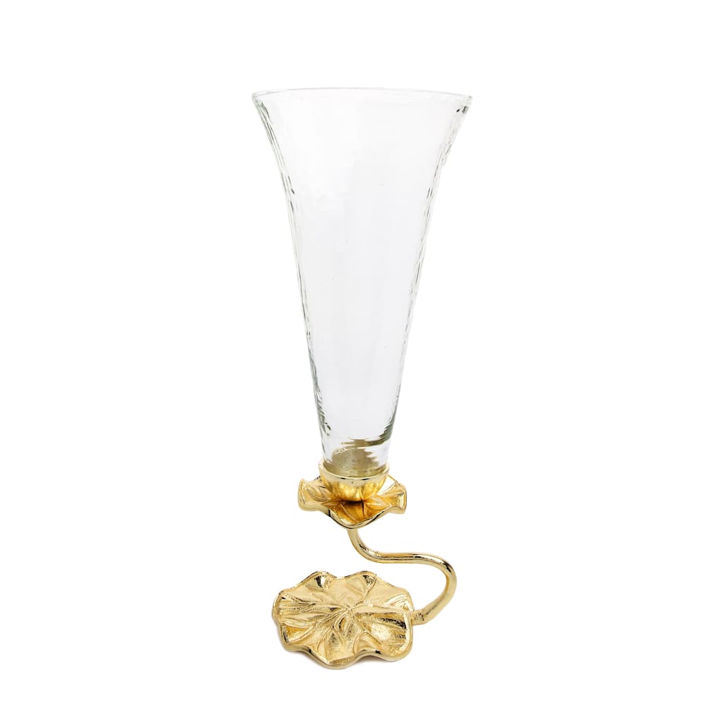 Alice Pazkus 9.5"L Gold Vase