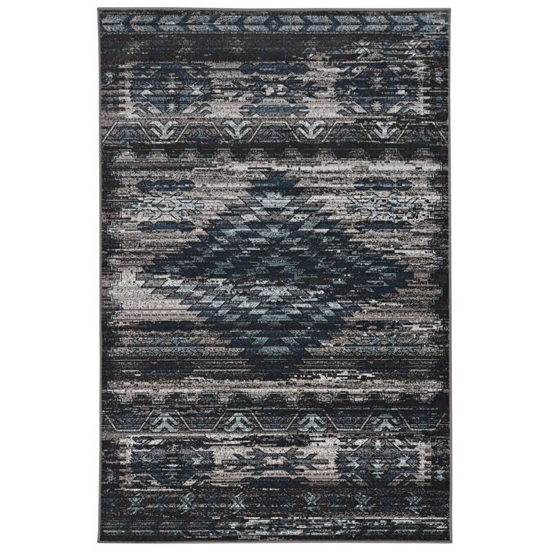 Vintage Collection Aztek Area Rug - 5' x 7'6" - Grey Combo