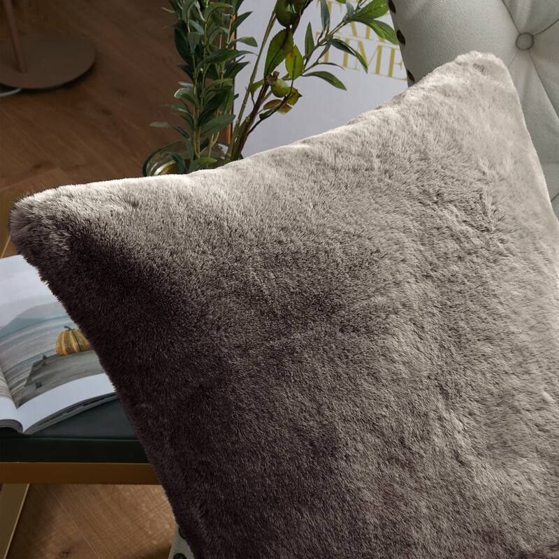 Serenta Heavy Fauxfur Pillow Shell 2 PC Set, NO INSERT
