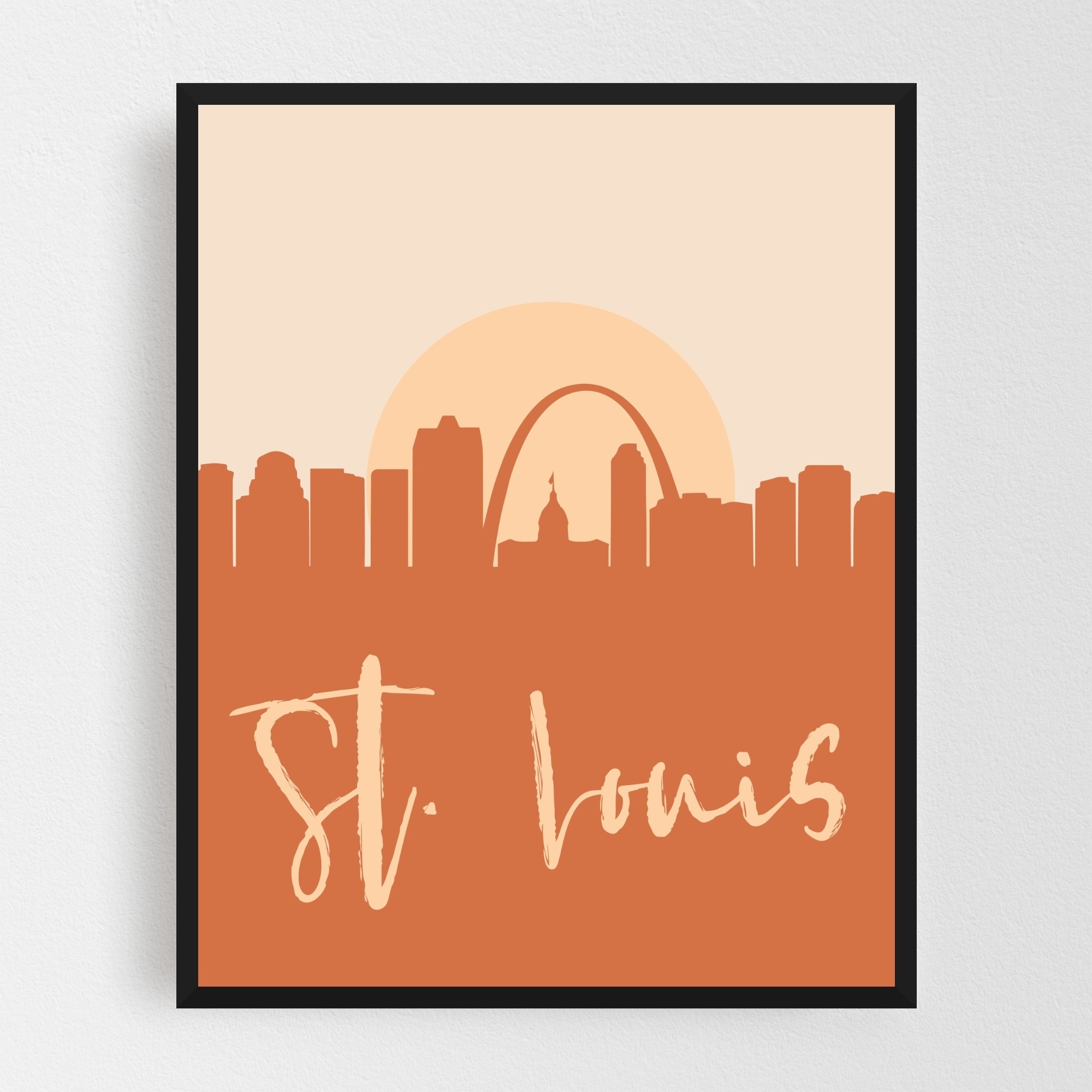 Shop St Louis Missouri City Cityscape Framed Wall Art Print Overstock 31656142