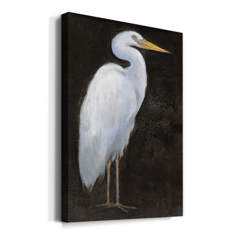 White Heron Portrait I Premium Gallery Wrapped Canvas - Ready to Hang