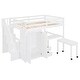 preview thumbnail 5 of 35, Full Size Loft Bed with Stairs, Bookshelf, Drawers, Desk & Wardrobe - Space-Saving Multifunctional Furniture