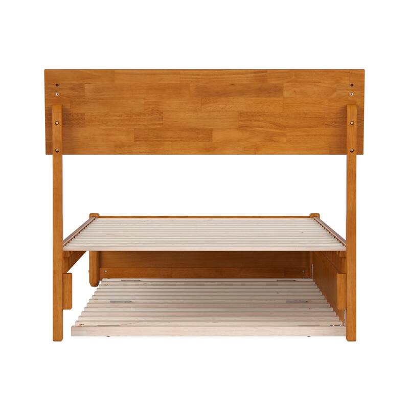 Norla Wood Platform Bed with Trundle