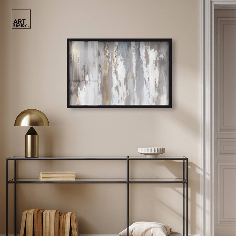 Flooding Gold I Shadowbox by Art Remedy