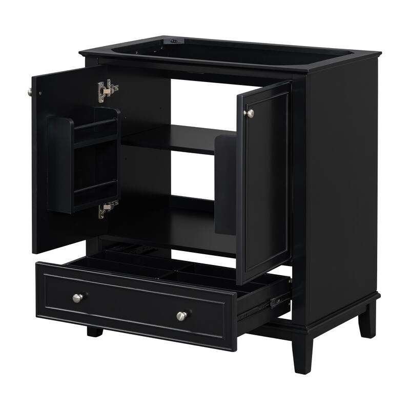 30" Bathroom Vanity without Sink, Base Only,Multi-functional Bathroom Cabinet with Doors and Drawer,Solid Frame and MDF Board