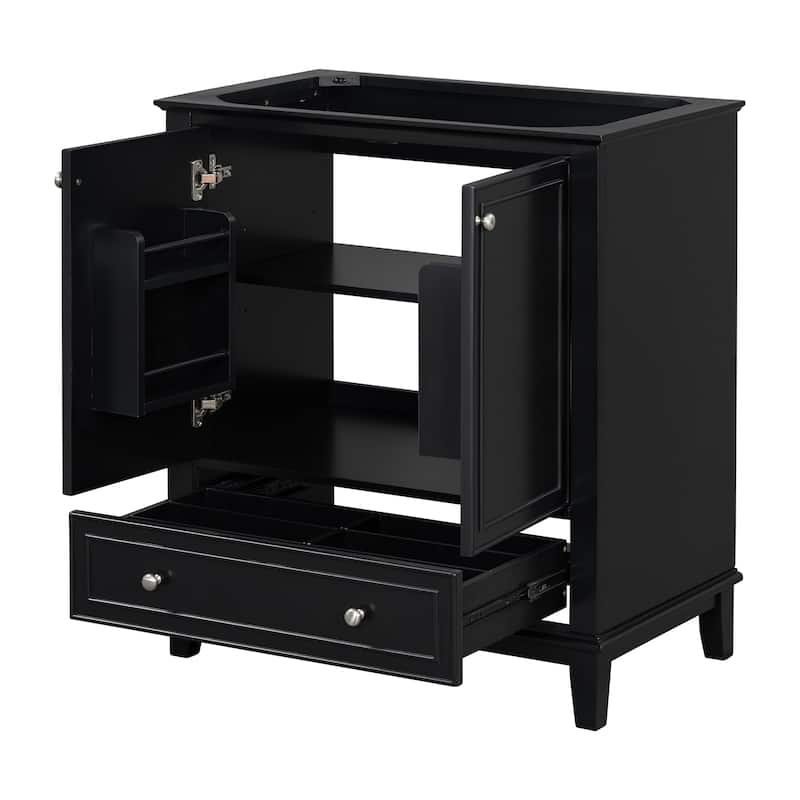 Roomfitters 30" Bathroom Vanity Base Only without Sink Multi-Functional Cabinet with Doors and Drawer MDF Frame