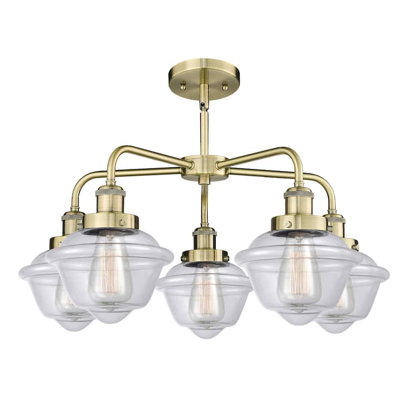 Innovations Lighting Oxford - 5 Light 25" Stem Hung Chandelier