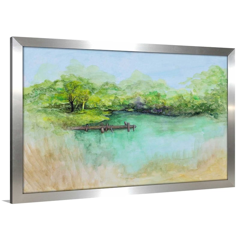 "Watercolor River (Horizontal)" Print on Acrylic