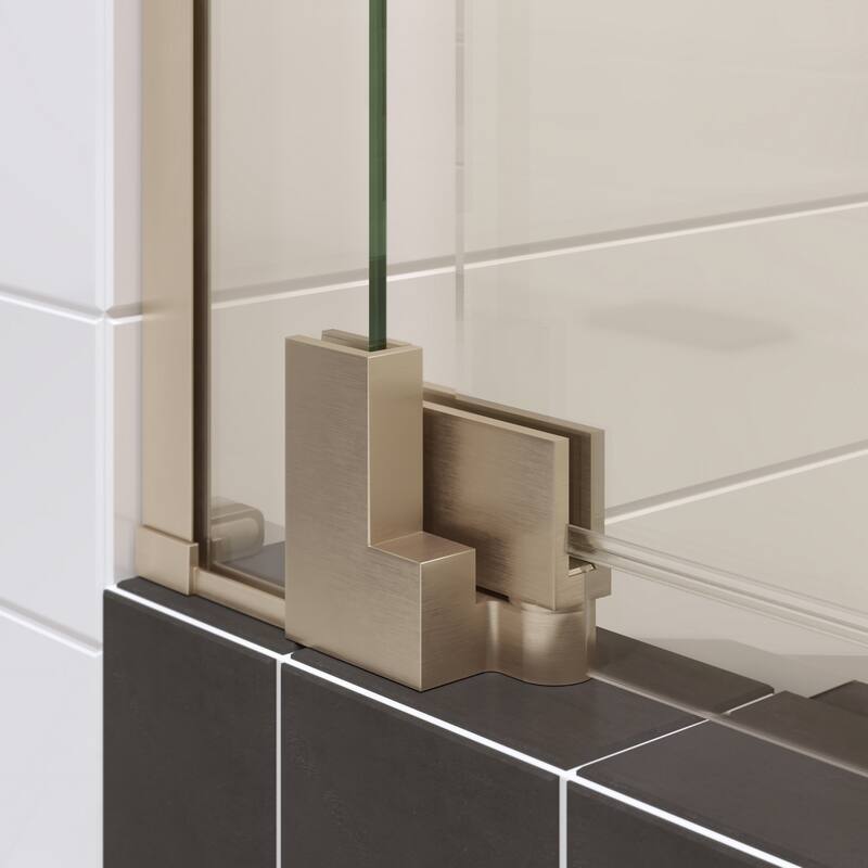 Seawin Flex X Frameless Pivot Shower Door 3/8 in. (10 mm) Clear Tempered Glass with NanoShield Coating