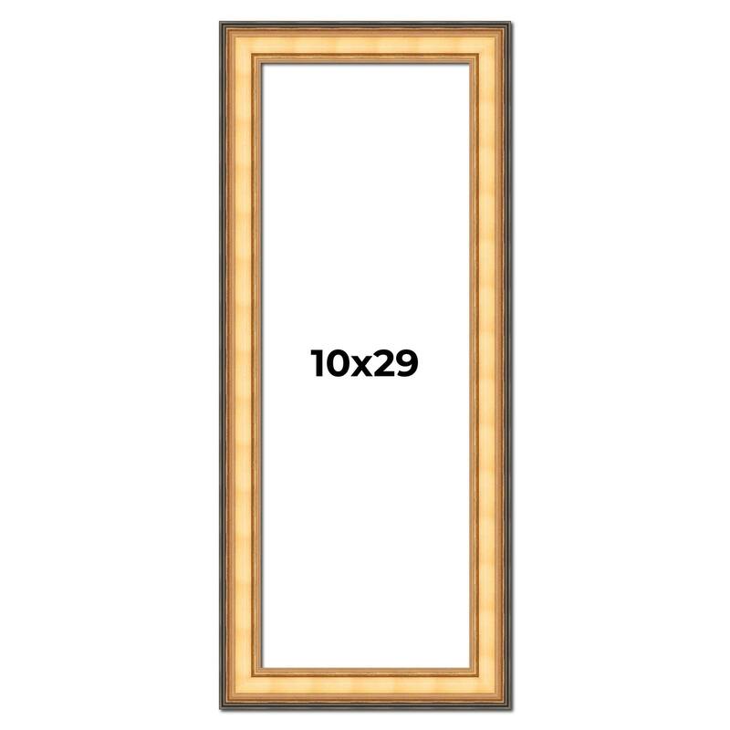 10x29 Frame Gold Plein Aire Solid Wood Picture Frame Width 2 Inches |
