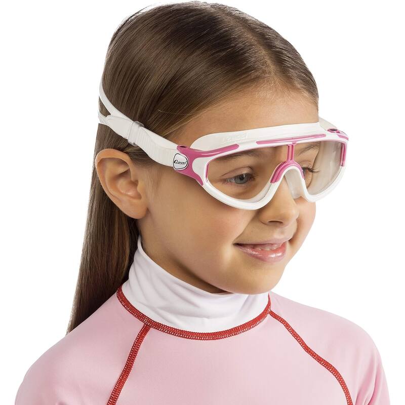 Wide View Baloo Swimming Goggles for Kids, Junior, White/Pink