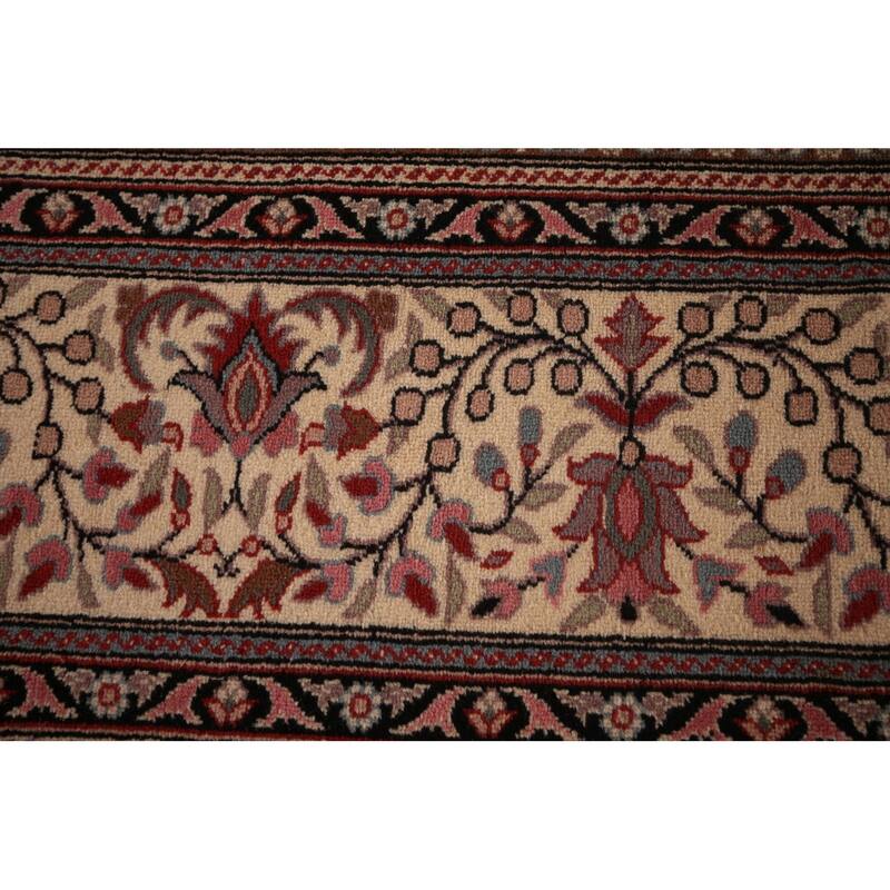 Black Anatolian Turkish Large Vintage Rug Hand-Knotted Wool Carpet - 10'0" X 13'7"