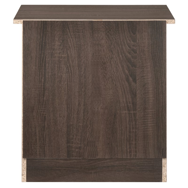 Wenge Nightstand 23x22x18 Contemporary Bedside Table with Rich Finish, Sleek Design and Compact Storage for Bedroom Use