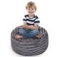 preview thumbnail 8 of 47, Cheer Collection Faux Fur Bean Bag and Stuffed Animal Storage Case Grey