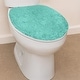 preview thumbnail 52 of 189, Home Weavers Waterford Collection Cotton Toilet Lid Rug | Elastic Fit | Fit Most Standard Toilet Lid | 18"x18" Turquoise