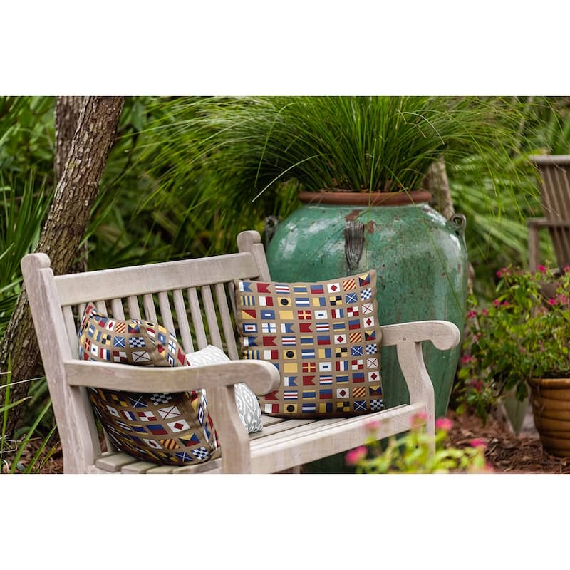 Nautical Flags Indoor/Outdoor Throw Pillow