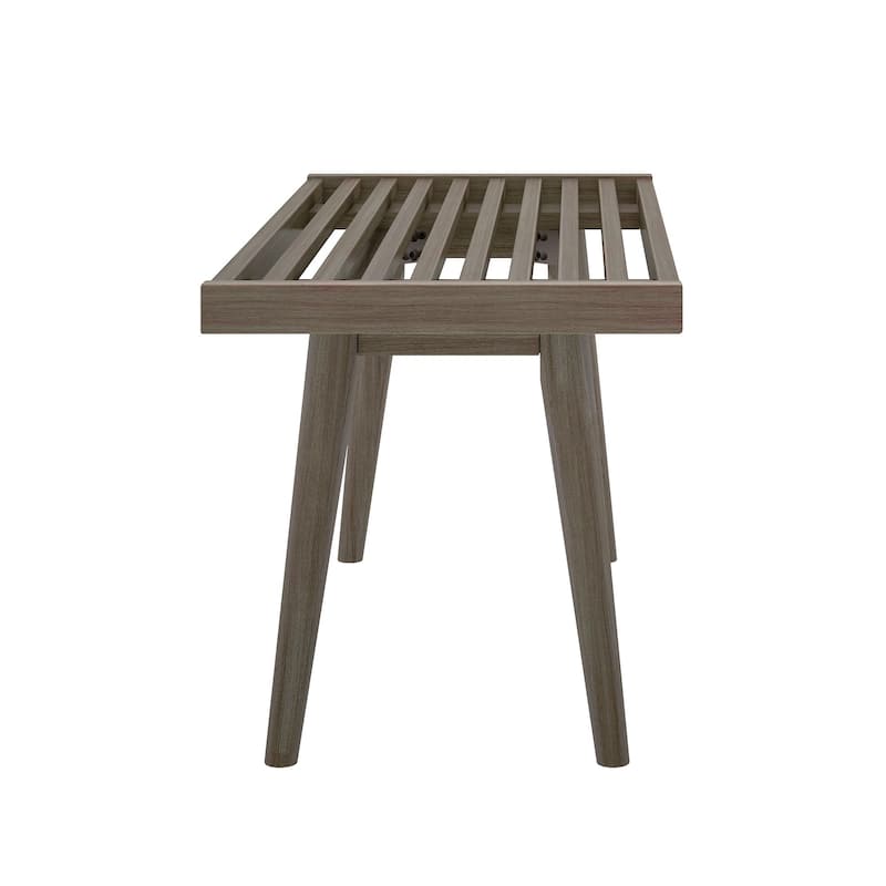 Plank and Beam Mid Century Single Wood Entryway Bench
