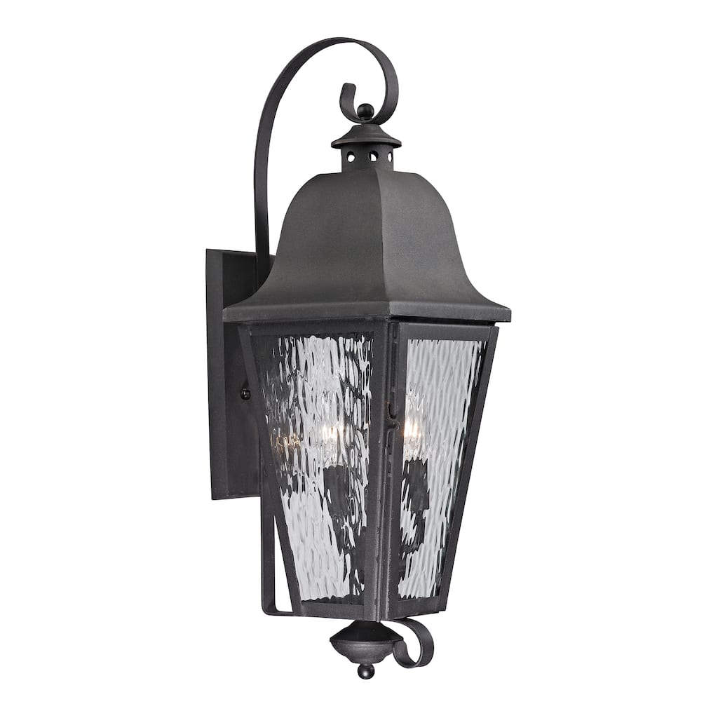 Forged Brookridge 30'' High 3-Light Outdoor Sconce - Charcoal - 30 inch Tall
