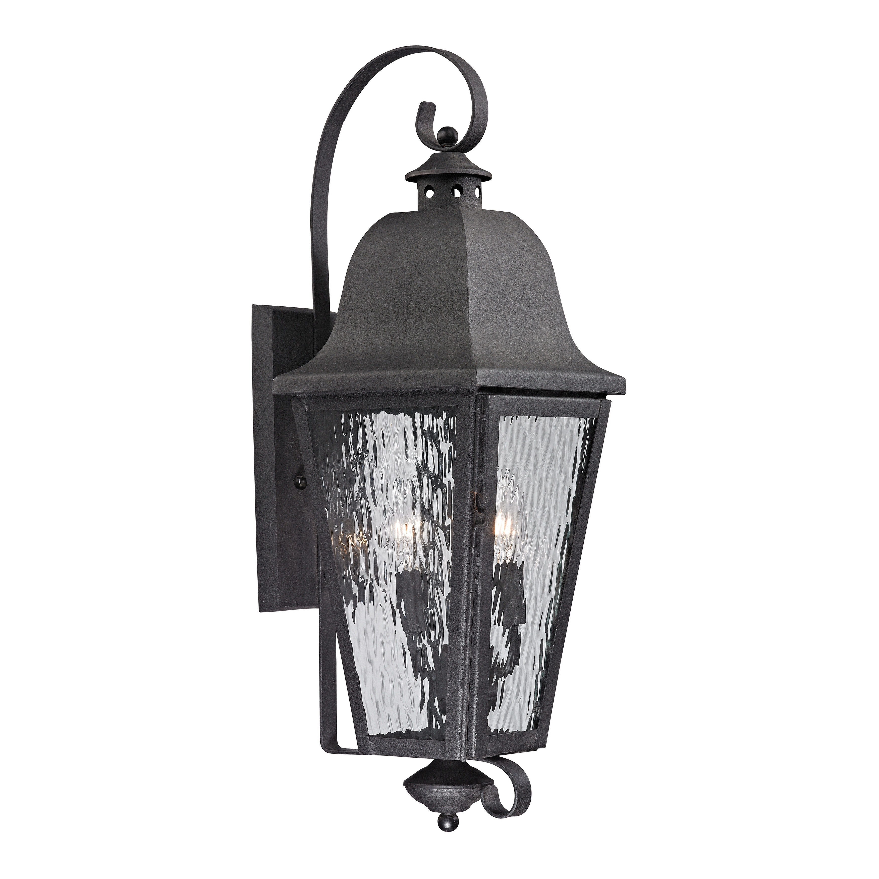 Forged Brookridge 30'' High 3-Light Outdoor Sconce - Charcoal - 30 inch Tall