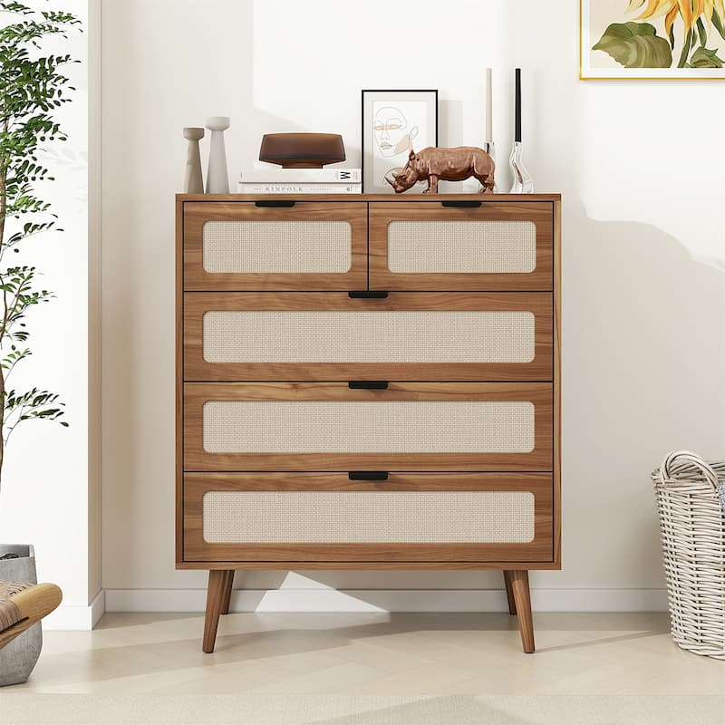 5 Drawer Cabinet - Walnut