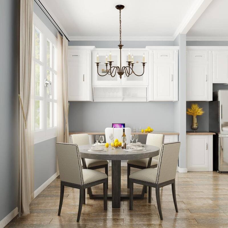 Modern Farmhouse 6-Light Chandelier Classic Candle Light for Dining Room