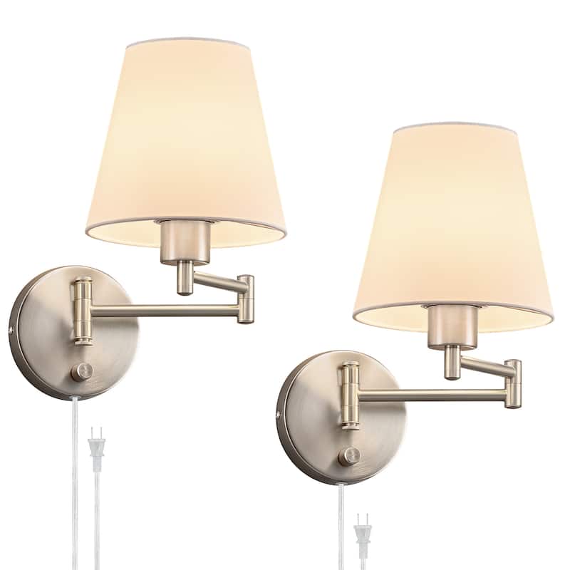 CO-Z Plug-in Swing Arm Wall Mount Sconce