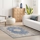 preview thumbnail 13 of 36, Nuloom Teja SplashGuard Persian Medallion Machine Washable Area Rug 4' x 6' - Blue
