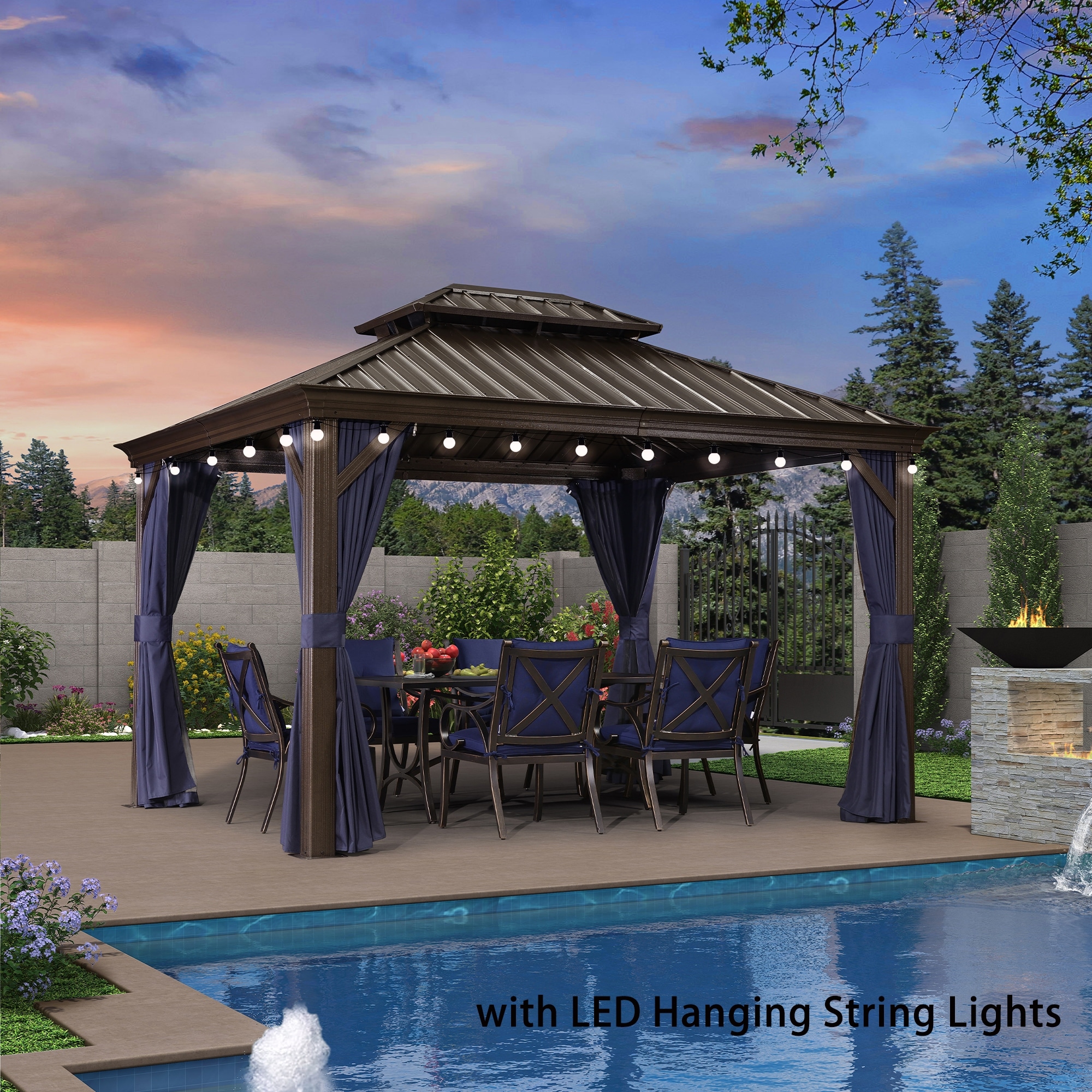 Gazebo 10x12 Replacement Parts Replacement Cover Fit For 10x12 Ft