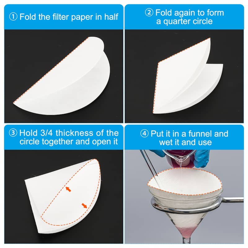 100Pcs 7cm Qualitative Filter Paper Circles, Fast Speed Round Lab Paper
