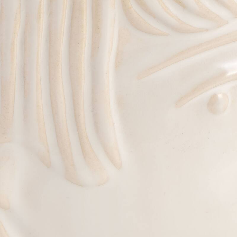 Ceramic Abstract Face Shaped Planter - White, 7"