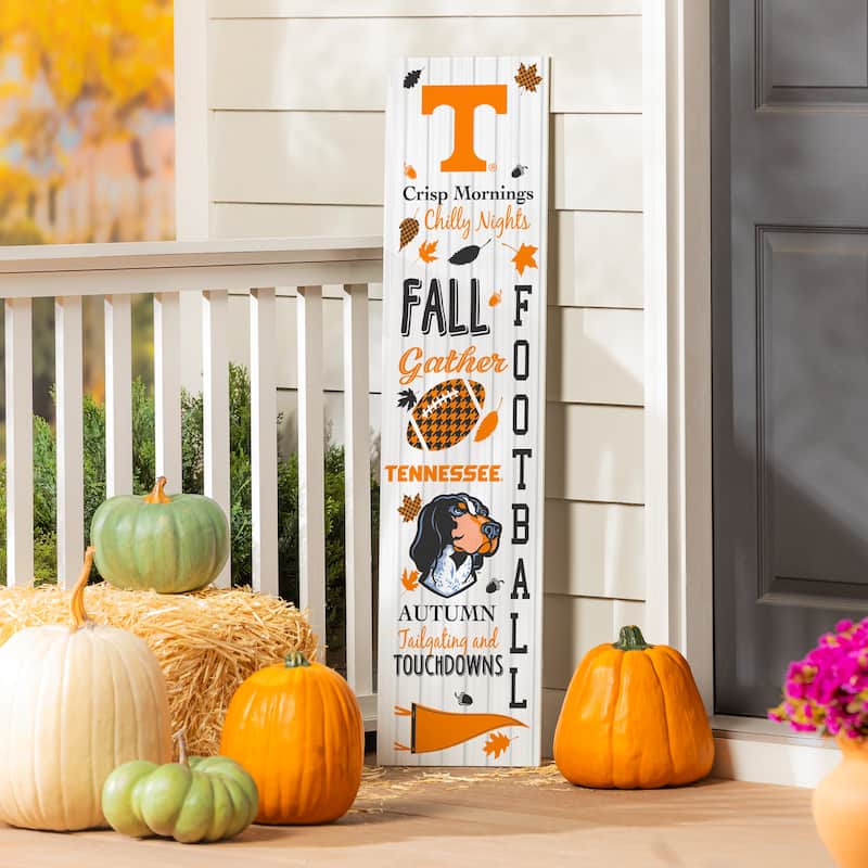 47" Double Sided Seasonal Porch Leaner, University of Tennessee - 47" x 11.25" - Fall