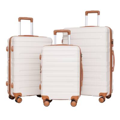 luggage sets 3 piece,carry-on luggage with wheels,check in luggage,28/24/20 inch luggage,tsa approved lock,hardshell suitcase
