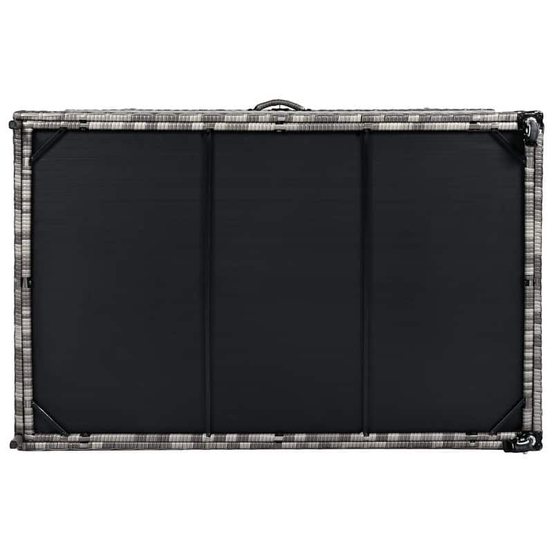 230-Gallon All-Weather Wicker Deck Storage Box With Wheels, Rattan Patio Organizer For Outdoor Furniture, Garden Tools.