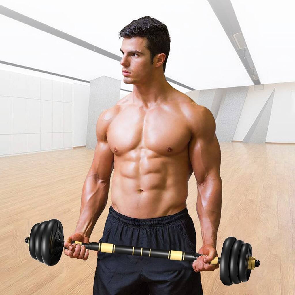 Adjustable Weights Dumbbells Set With Connecting Rod 44.09lbs