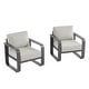 preview thumbnail 35 of 122, Spruce & Spring Outdoor Patio Furniture Set Aluminum Sofa Accent Chair