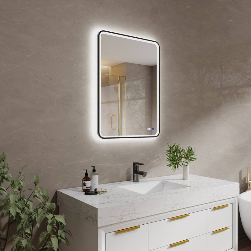 ExBrite Bathroom LED Mirror with Defog, Stepless Dimming