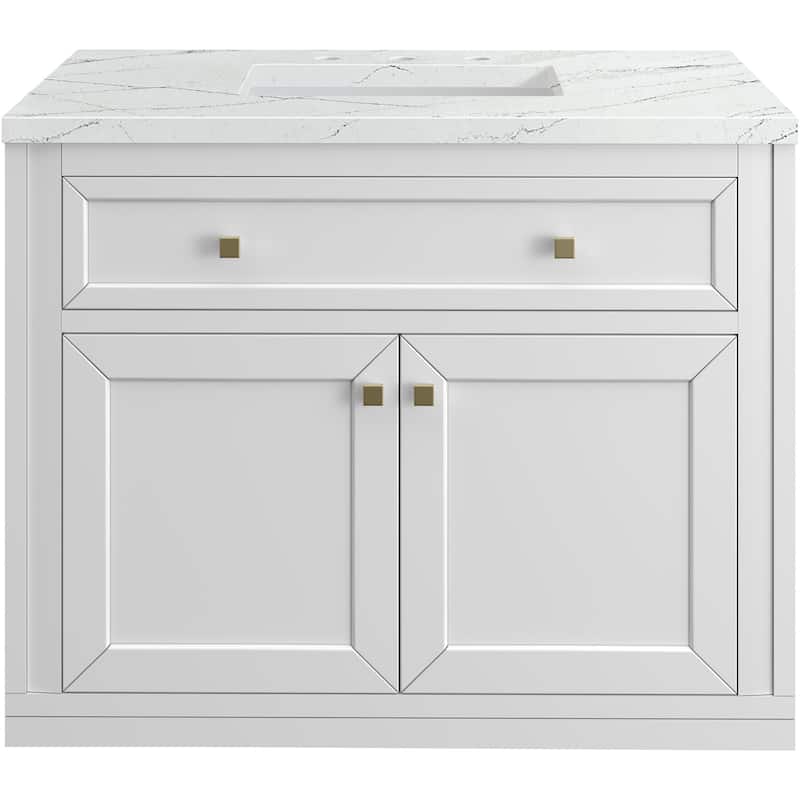 James Martin Vanities 503-V36-3ENC Chicago 36" Free Standing Single - Glossy White