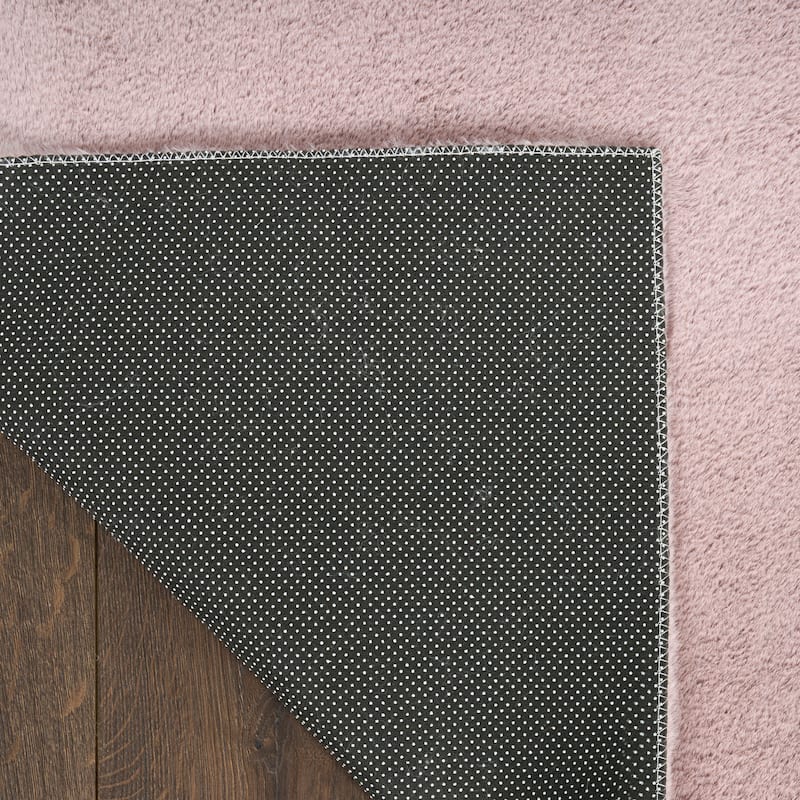 Nourison Soft Plush Faux Fur Indoor only Solid Area Rug