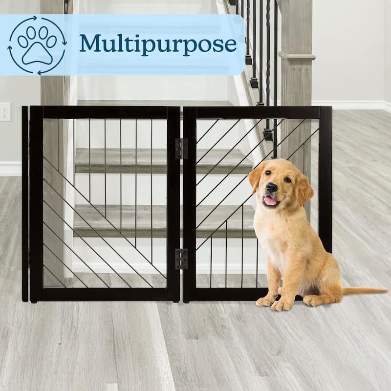 PETMAKER 3-Panel Foldable Pet Gate, Black - N/A