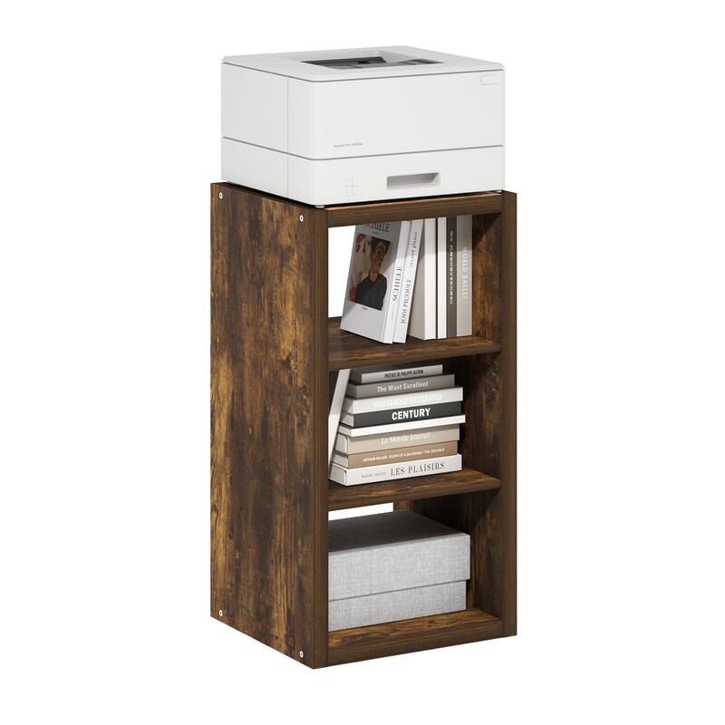 Furinno Cubicle Open Back Decorative Cube Storage Organizer, 3-Cube, White