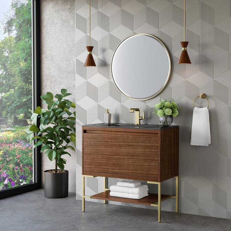 James Martin Vanities 805-V35.4-CB-CH Mantova 36" Single Basin Poplar