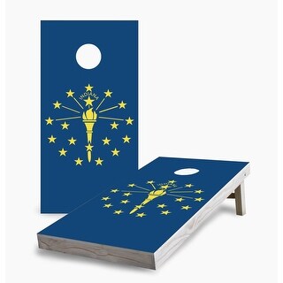 Indiana State Flag Cornhole Game (Choose Wraps or Boards)