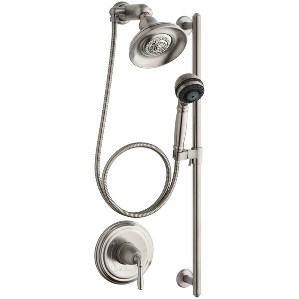 Kohler K-10825-4 Single Handle Shower System with Multi-Function Hand Shower from the Devonshire Collection