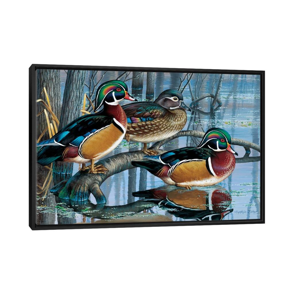 iCanvas "Wood Ducks" by Cynthie Fisher Framed Canvas Print