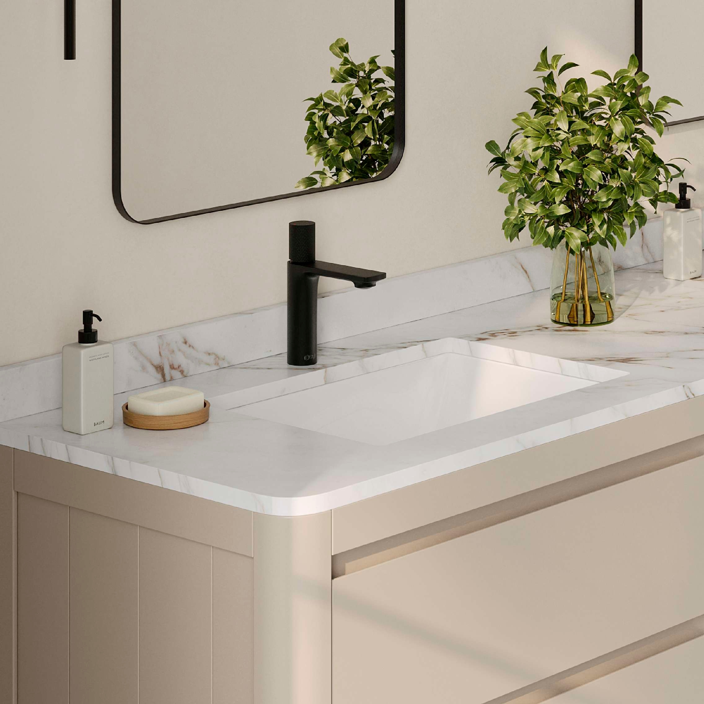 STYLISH 21x15 inch Porcelain Rectangular Undermount Vanity Sink
