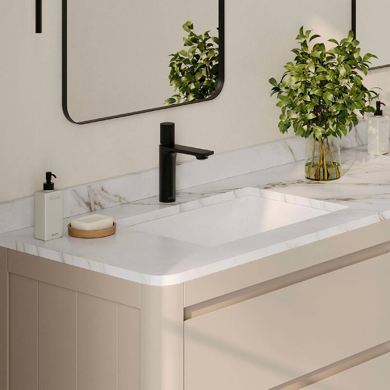 21.25"W x 14.5"D White Rectangular Undermount Bathroom Sink Set of 2
