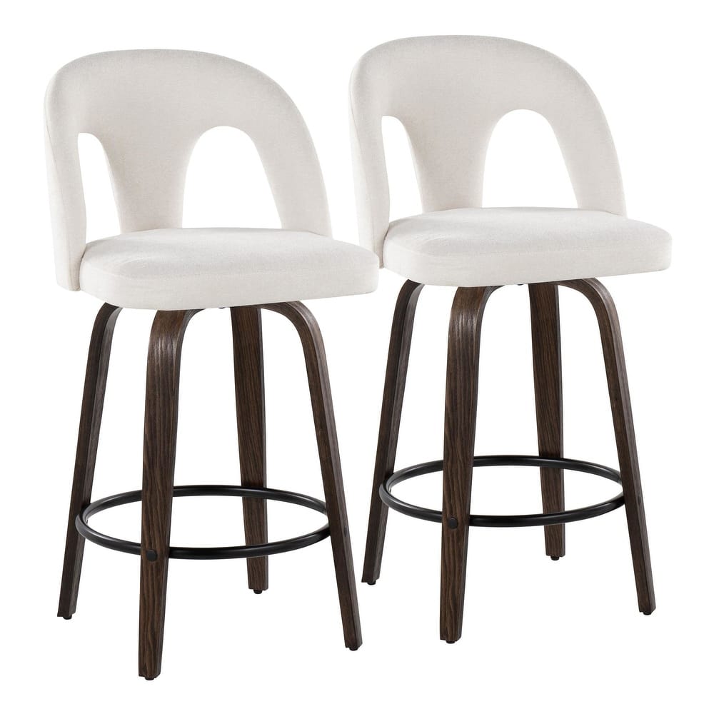 Ava Upholstered 26" Fixed-Height Counter Stool - Set of 2