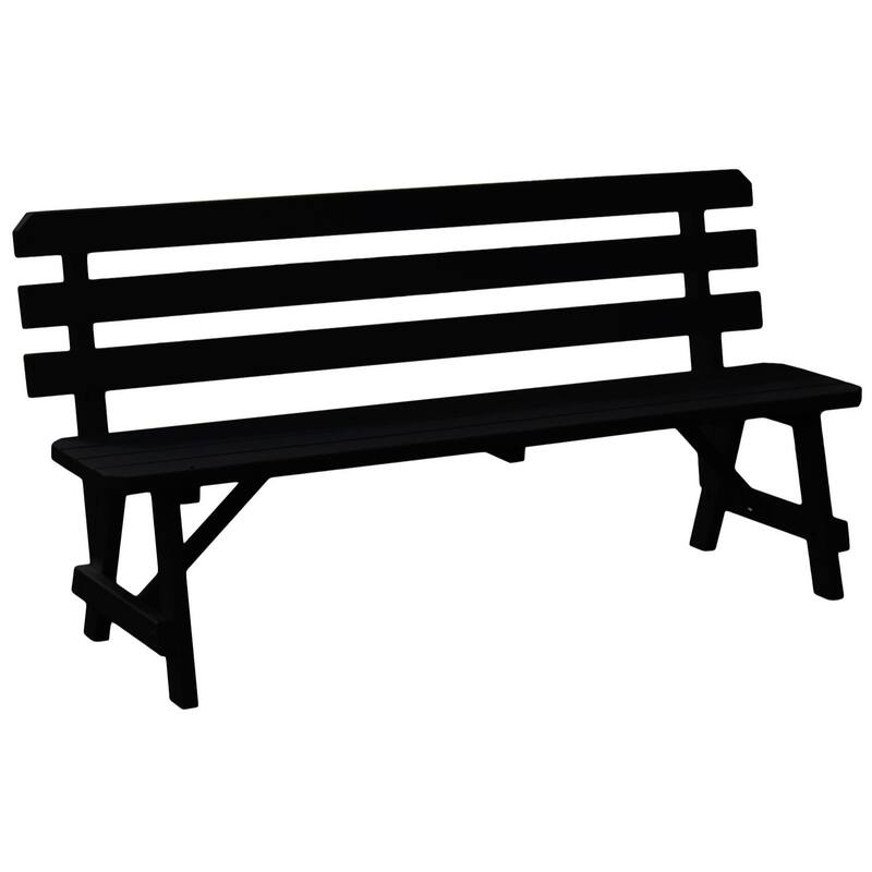 Pine 6' Traditional Backed Bench