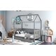 preview thumbnail 4 of 7, Gray Solid Construction Creativity House Bed with Two Drawers and Protective Guard Rails, Twin Size