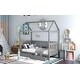 preview thumbnail 4 of 7, Twin House Bed with Drawers and Fence-Shaped Guardrail